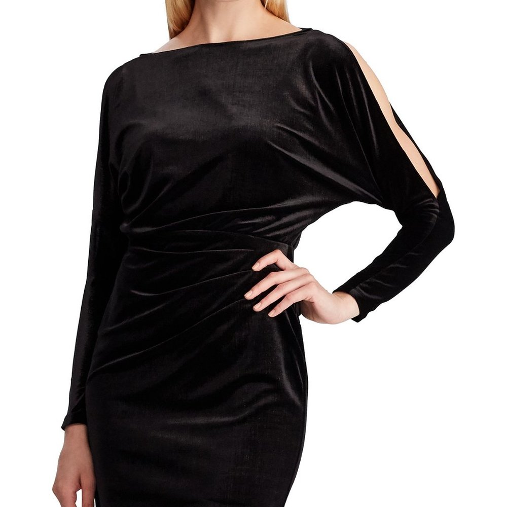 Lauren Ralph Lauren Black Split Dolman Sleeve Bodi - Picture 15 of 15